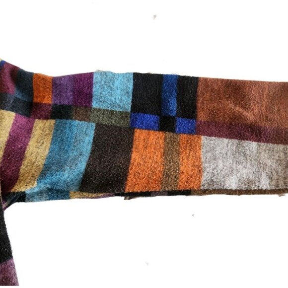 Peck and Peck Women's Size M Multicolor BOHO 3/4 Sleeve Pullover Sweater - Picture 5 of 6